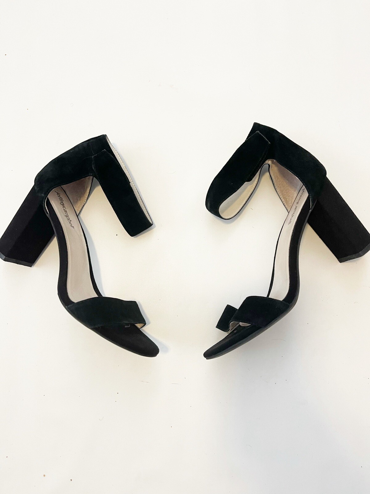 Jeffrey Campbell. Lindsay Sandal Black Suede. size 8.5 image 3