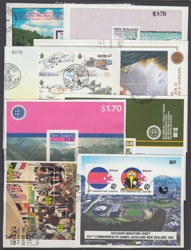 NEW ZEALAND 1969/96 USED M/S’s ex FDC’s (x27) DIFFERENT (ID:FD10) - Picture 2 of 5