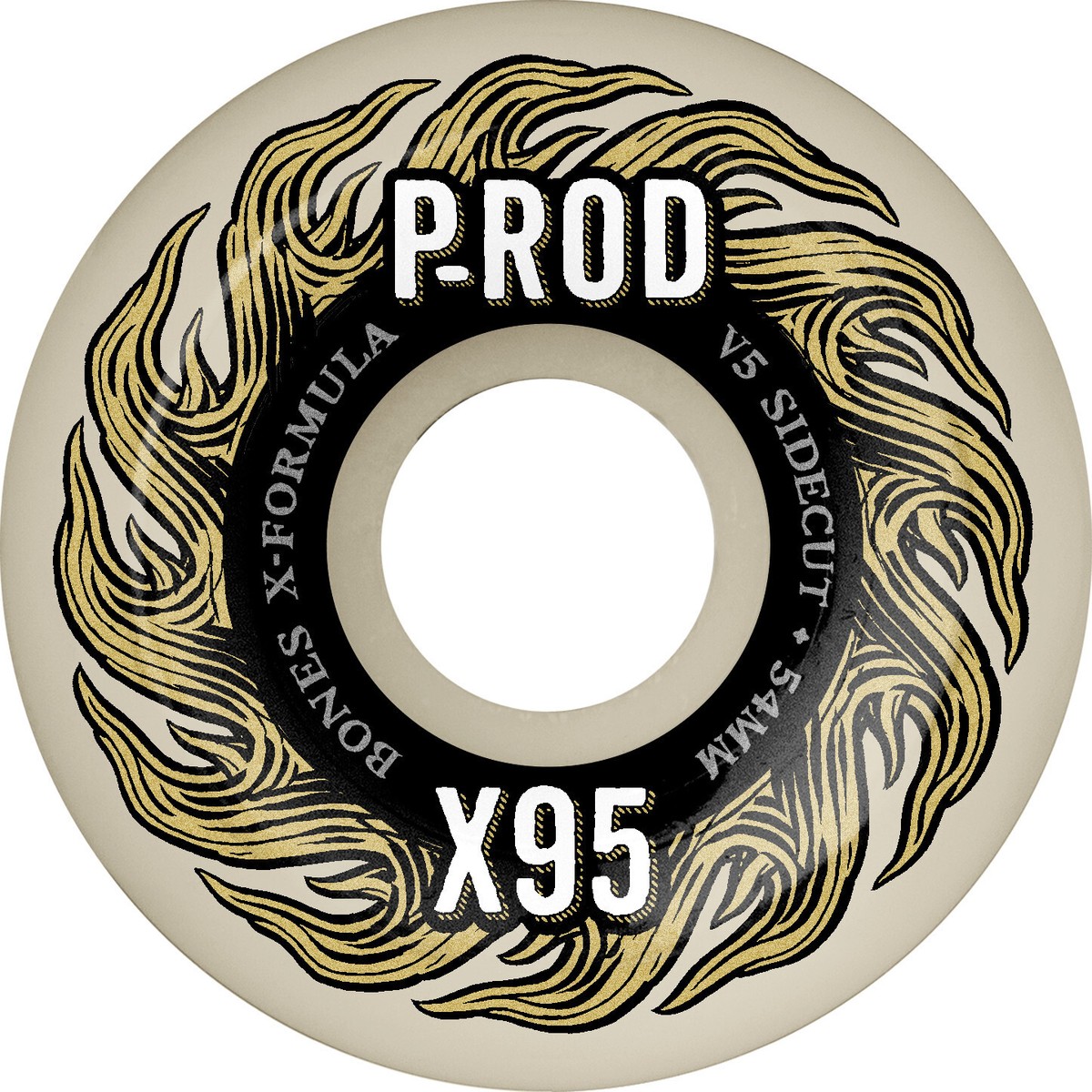 Bones X-Formula P-Rod Pro V5 Sidecut 54mm 95a Wheels - White (Set Bones X-Formula P-Rod Pro V5 Sidecut 54mm 95a Wheels - White (Set