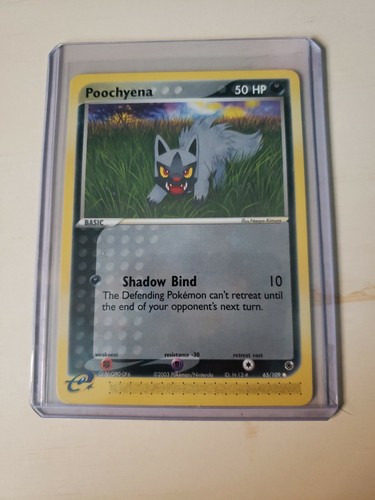 Pokemon EX Ruby Sapphire Poochyena 65/109 Reverse Holo Common Card NM/LP - 第 7/7 張圖片