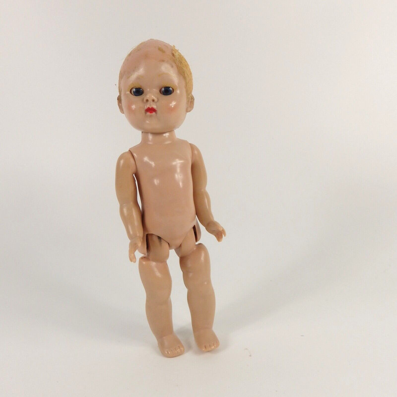 Vintage 8" Vogue Ginny Painted Lash SLW Walker Doll #A1016