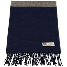 100 CASHMERE SCARF Color Navy /green / Brown /beige Made in England Soft P08