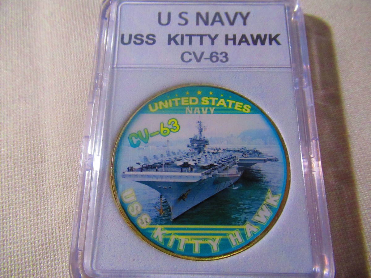 US NAVY - USS KITTY HAWK - CV-63 - Challenge Coin | eBay