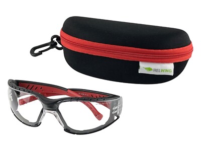 Helwing red Set Schutzbrille mit Schaumstoff im hochwertigen Hardcase Etui
