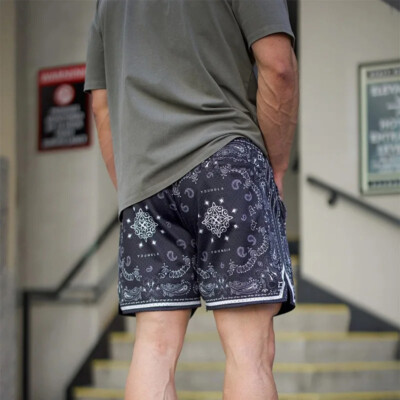 Unisex Mens YoungLA Infamous Bandana Shorts Paisley Pattern