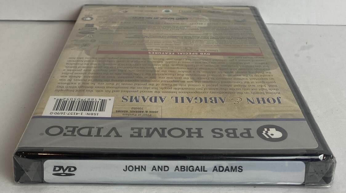 NEW SEALED John & Abigail Adams, Ogden Stiers DVD, 2006 PBS