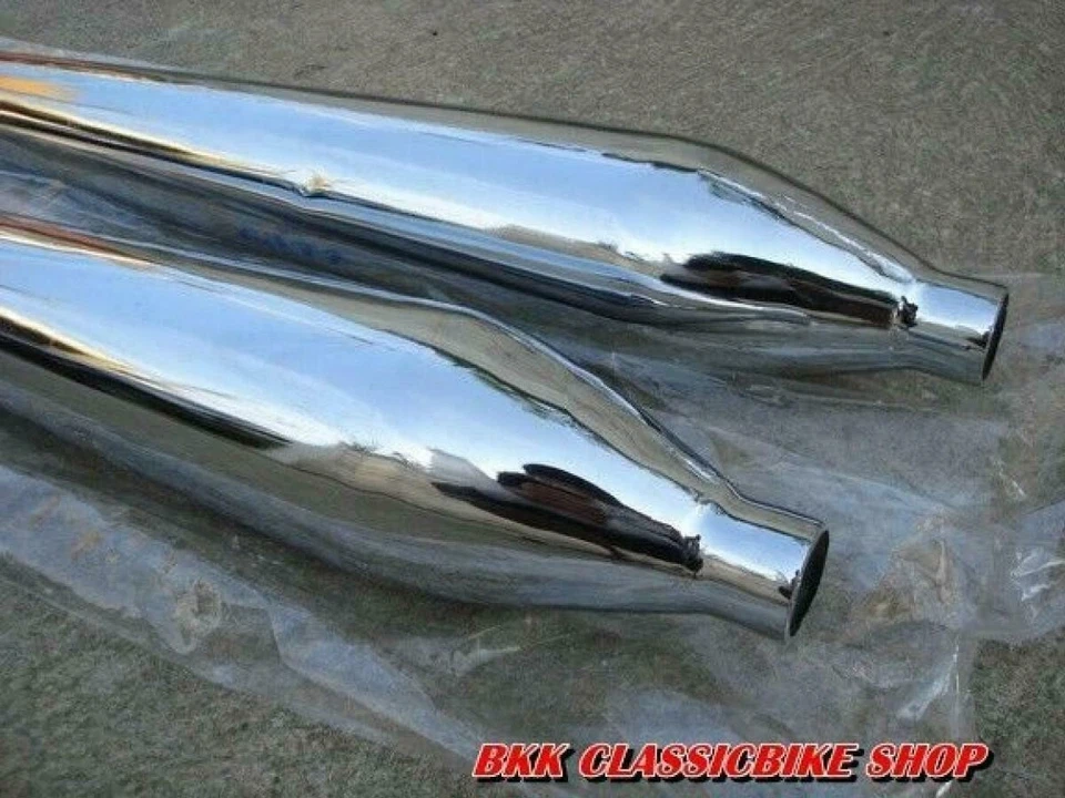 Fit HONDA Dream 250 305 C77 CA77 C72 CA72 EXHAUST MUFFLER LH&RH Brand New 1 PAIR - Imagem 2 de 4