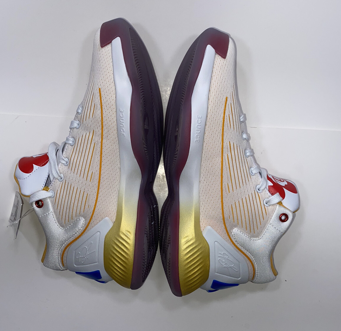 Adidas D Rose 10 X McDonalds Men's Size 7 Basketball Shoes White