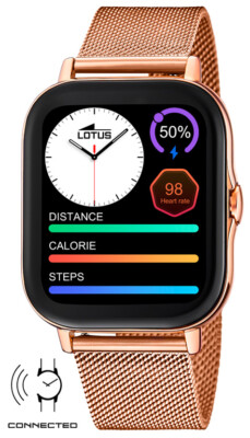 Lotus Smartwatch Sportuhr Edelstahlband rosegolden 50045/1