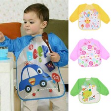 Feeding Bibs Baby Feeding Apron Toddler Long Sleeve Kids Weaning Waterproof