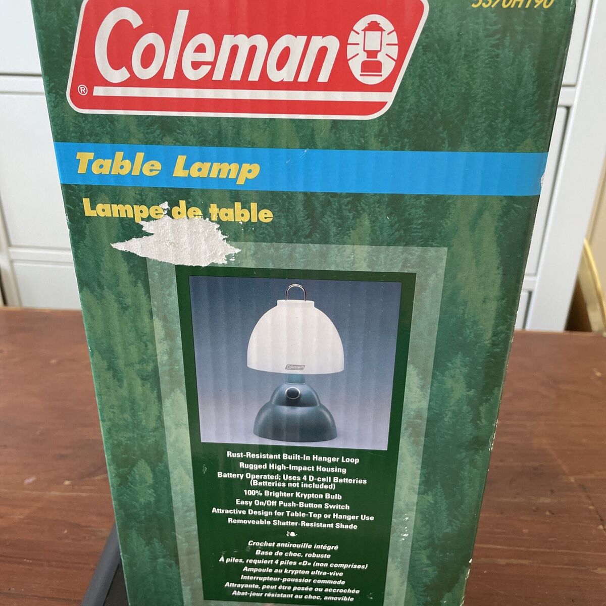 Coleman Camping Table Lamp Lantern 5370H190 Vintage Battery Coleman Camping Table Lamp Lantern 5370H190 Vintage Battery