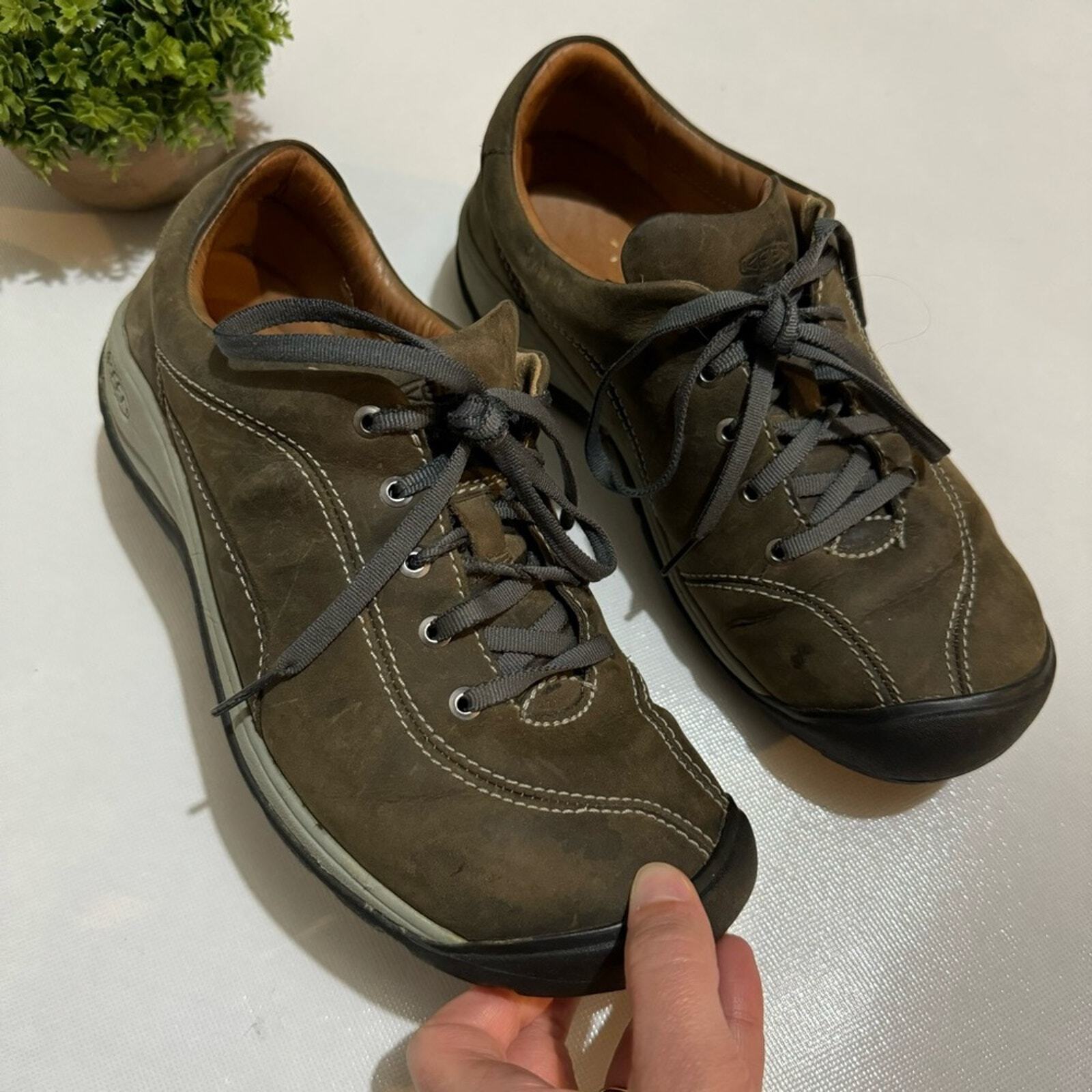 Scarpe da ginnastica Keen Presidio II in pelle marrone stringate outdoor escursionismo campeggio 9