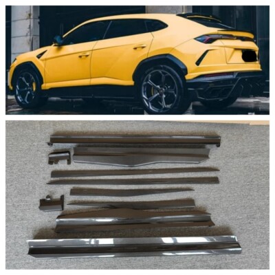 For 2018-201 Lamborghini URUS Carbon Fiber Kit Front Bumper Side Skirt 10 Piece