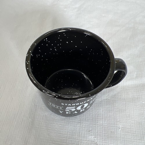 Starbucks 50 Year Black Metal Tin Coffee Cups Mugs 1971-2021 - Picture 4 of 5