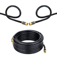 RG6 Quad Shield Coaxial Cable Extension TV Antenna Satellite Cord 3ft-100ft Lot