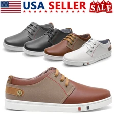 Men's Fashion Sneakers Casual Shoes Soft PU Lightweight Shoes US Size8-13