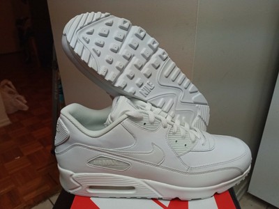 Men's Nike Air Max 90 Leather True White 302519-113 Running Shoes Size 13 676556867659 | eBay