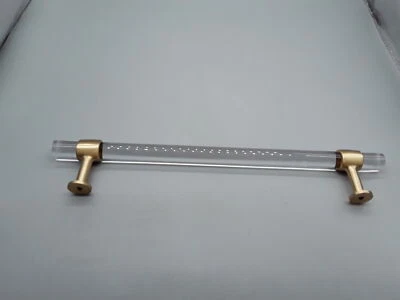 Signature Hardware-12" Beryn Acrylic Appliance Pull - Satin Brass