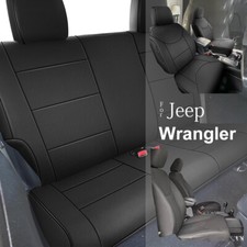For Jeep Wrangler 2-door 2013-2018 Black Faux Leather Car 5-seat Covers Replace