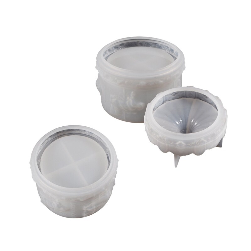 DIY Resin Mold Soft Silicone Molds with Lid for Jewelry Storage Box