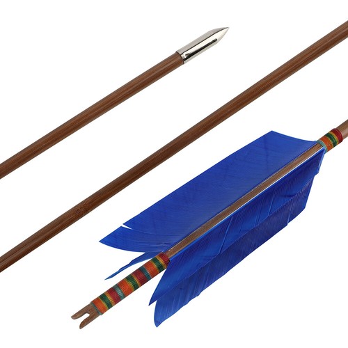 33 Zoll Bogenschießen Bambuspfeile Jagdpfeile Naturfedern Recurve Compound Bögen - Picture 22 of 30