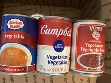 12 Dosen verschiedene kondensierte vegetarische Gemüsesuppe BBD 2026,2027