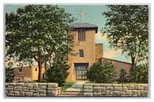 San Miguel Mission Santa Fe New Mexico NM UNP Linen Postcard XC13