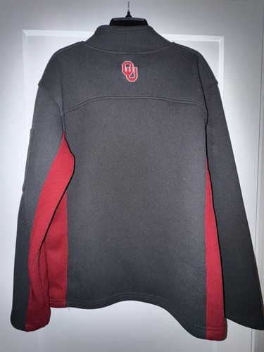 Pullover Oklahoma Sooners Campus Heritage grigio e manica cremisi tasca grande - Foto 7 di 10