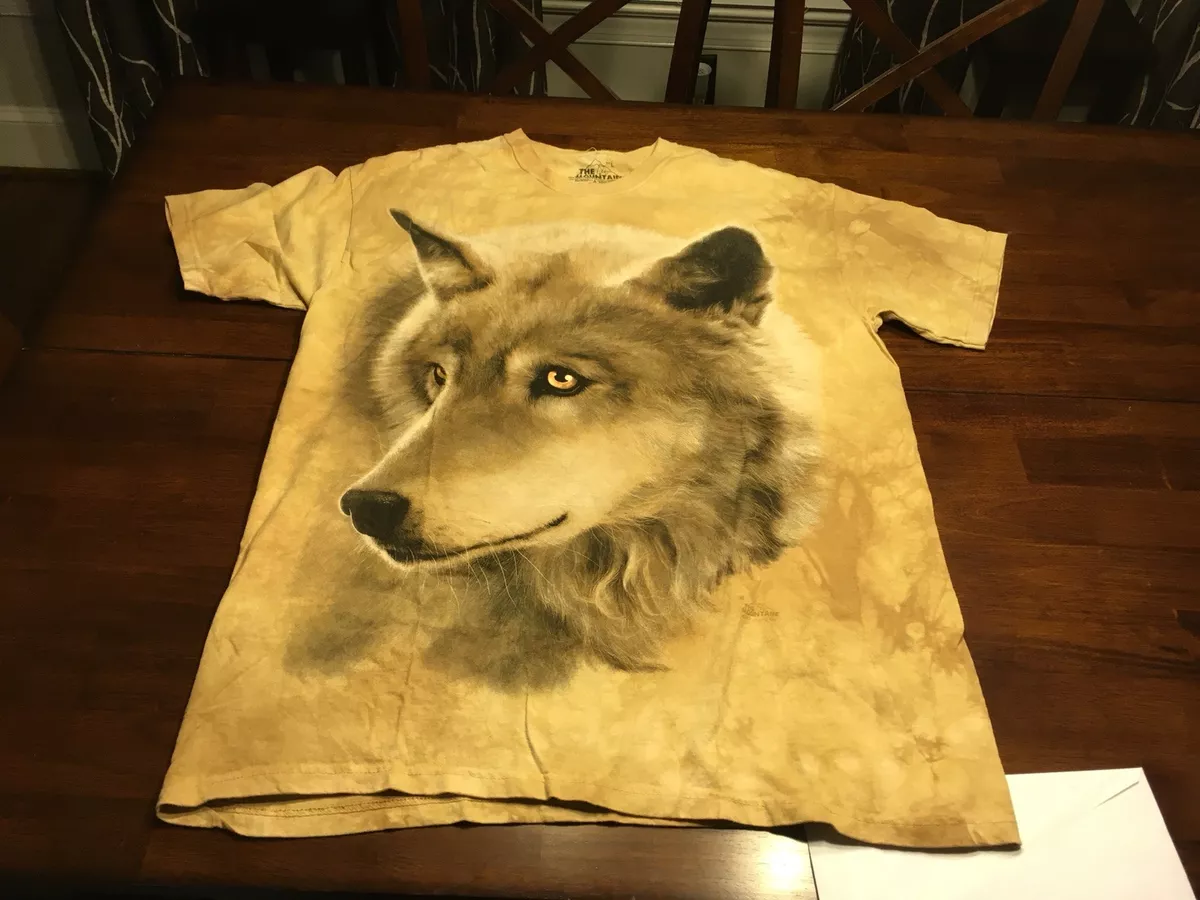 Vtg The Mountain Wolf Tie Dye T Shirt Large MADE IN USA Cotton
