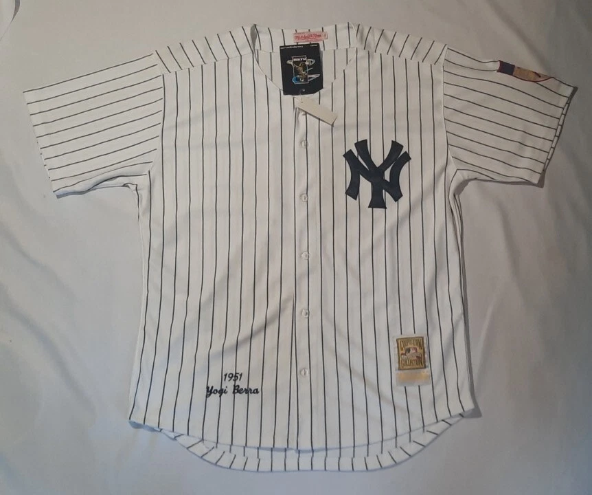 Yogi Berra Signed New York Yankees Mitchell & Ness Authentic