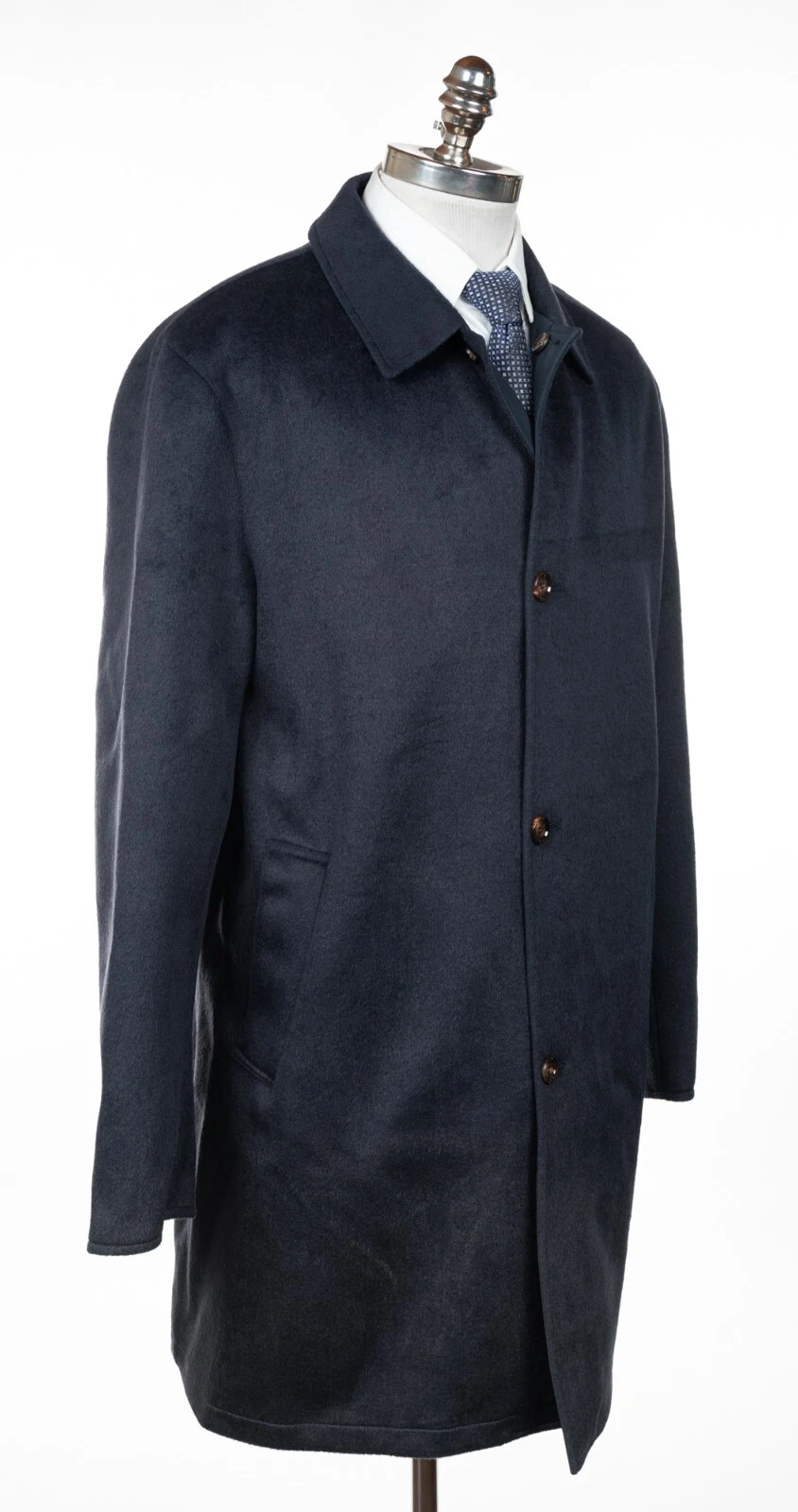 KIRED Navy Reversible Overcoat All Seasons Wool Regular Fit Jacket 48 (EU 58) image 4