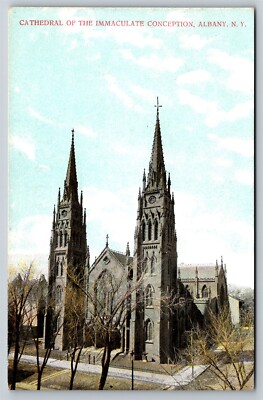 Cathedral of The Immaculate Conception Albany, NY Postcard, B8