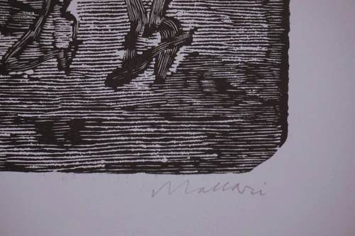 MINO MACCARI linoleografia 1951 SENZA TITOLO (NS RIF 16) - Foto 3 di 4