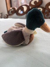 Ty Beanie Baby Jake the Mallard Duck 1997 Retired with Heart Tag Beanie Babies