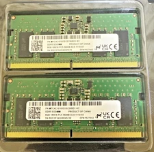 Micron 16GB DDR5 Laptop RAM Kit (2×8GB) MTC4C10163S1SC56BD1 OEM SODIMM PC5-5600