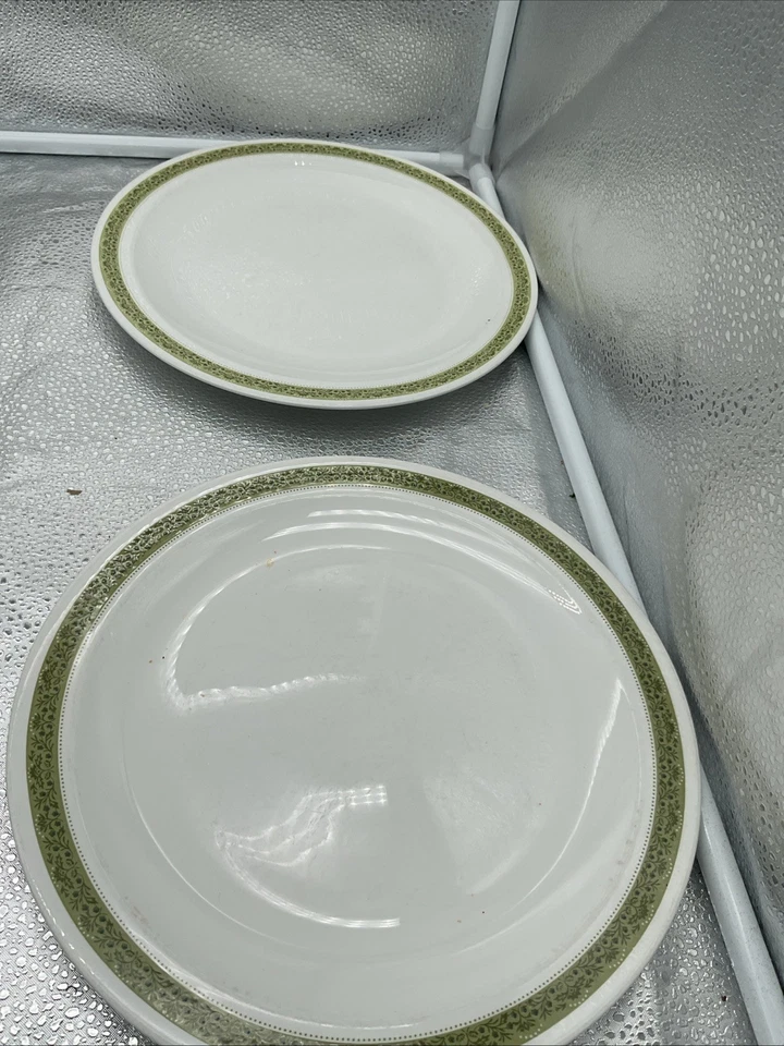 CENTURA by CORNING * 6 DINNER PLATES 10 1/2" * LYNWOOD GREEN - Image 4 of 4