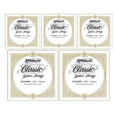5 x D'Addario Silver-plated Copper Classical Guitar Single D string , .029 , 4th