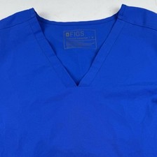 FIGS Royal Blue Technical Collection V Neck Scrub Top Women's Size Small S/S