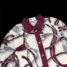 GUCCI 100% silk horsebit harness belt pattern dress 36 US Size 0