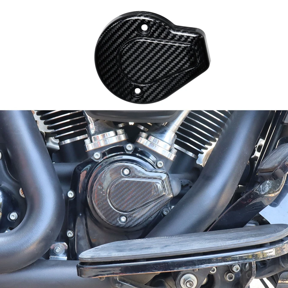 Carbon Fiber Timer Cam Cover for Harley 2024-25 Road Street Glide FLTRXSE FLHXSE - Imagem 2 de 4