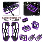US Purple Floorboards Foot Brake Pedal Peg Kits For Harley 99-22 Road Glide