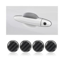 4PCS Car Door Lock Cover Stickers,Carbon Fiber Car Decals for Decorations,Uni...