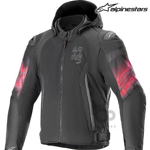 Alpinestars Zaca Air Venom WP Textile 3 Seasons Jacket - black bright red