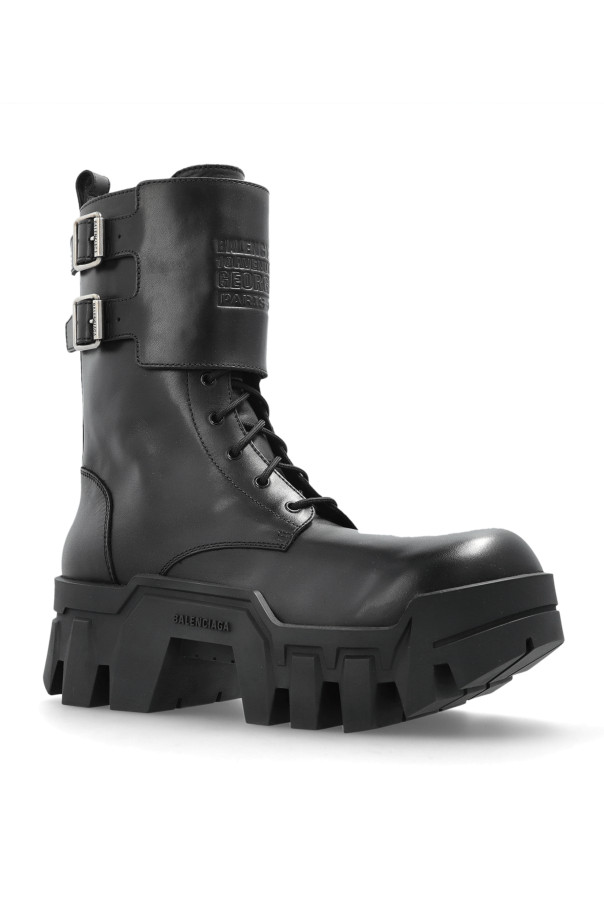 Balenciaga - Men - Platform ankle boots ‘Bulldozer Combat’ - Black thumbnail 4