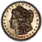 1880-S $1 Morgan Dollar - PQ Neon Rainbow Toning - Proof-Like BU - VIDEO - D7352
