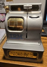 Vintage Uncle Sam's 3 Coin Register Bank -- Made of Metal - Works Great!