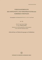 Herwart Opitz | Untersuchung Von Ratterschwingungen An DrehbäNken | Taschenbuch