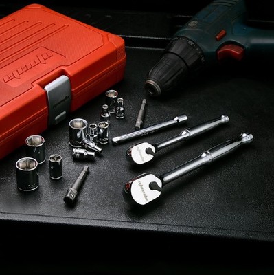 EPAuto 47 Pieces 1/4-Inch and 3/8-Inch Drive Socket Set Onesize