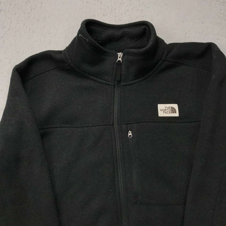 North Face Jacket Mens XL Black Gray Gordon Lyons Fleece Full Zip Outdoor Hiking - Image 2 of 4