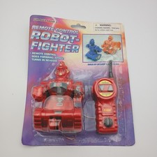 Vintage Remote Control Robot-Fighter Sealed In Package Unused 80s 90s Red